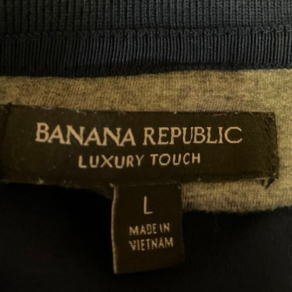 Banana Republic Luxury Touch Men's Blue Short Sleeve Collar Polo Shirt Top Sz L - Picture 3 of 4
